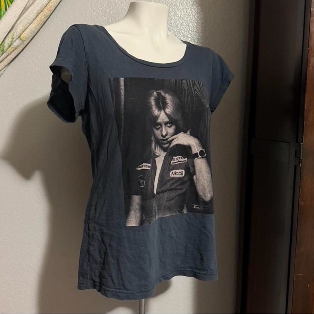 hysteric glamour Graphic Tee with Black & White Photo Print